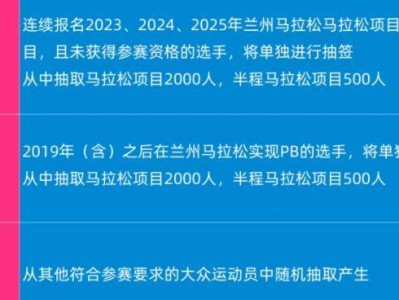 2026兰州马拉松抽签规则