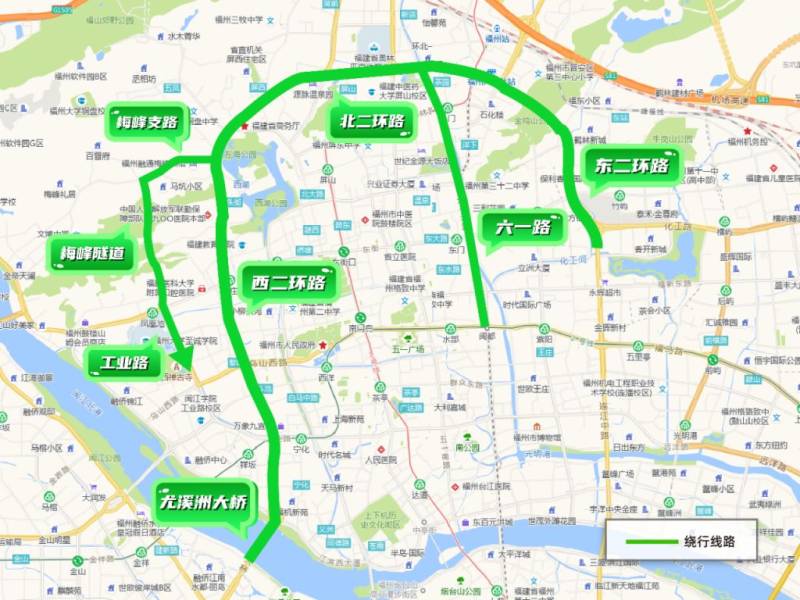 2025年福州马拉松赛事期间鼓楼区交通出行绕行指引(6) 2025年福州马拉松赛事期间鼓楼区交通出行绕行指引(6)