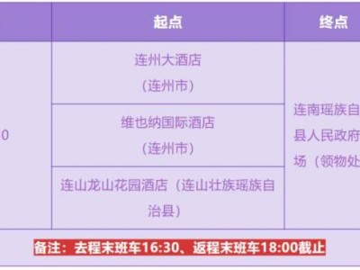 2025年清远连南半程马拉松赛免费接驳指引