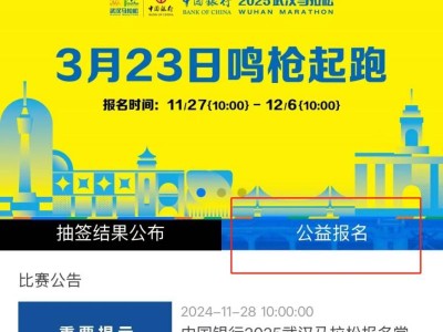 武汉马拉松公益报名官网入口及流程图2025