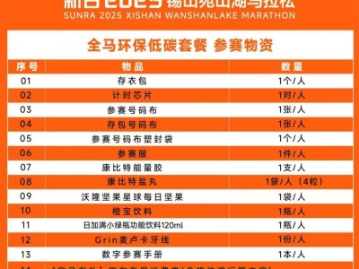 2025无锡宛山湖马拉松参赛物资有哪些