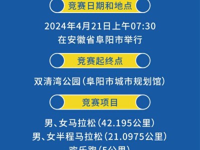 2024阜阳马拉松(赛事规程)