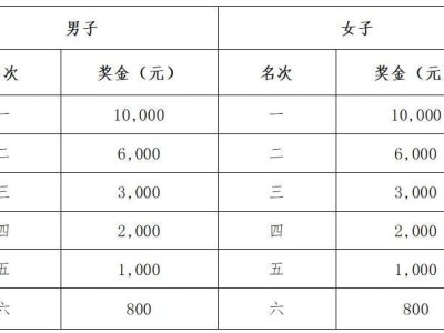 2025南通启东马拉松暨首届张謇马拉松奖金有多少?