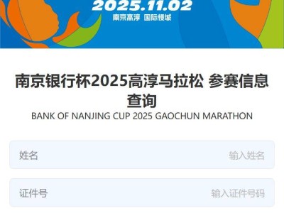 2025南京高淳马拉松参赛信息查询系统