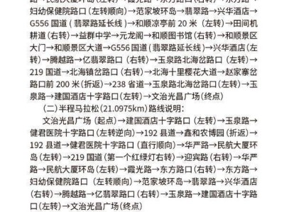 2024腾冲马拉松比赛路线