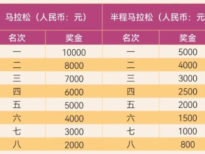 仙桃马拉松比赛奖金多少钱2025