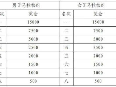 2025宜昌马拉松奖励办法