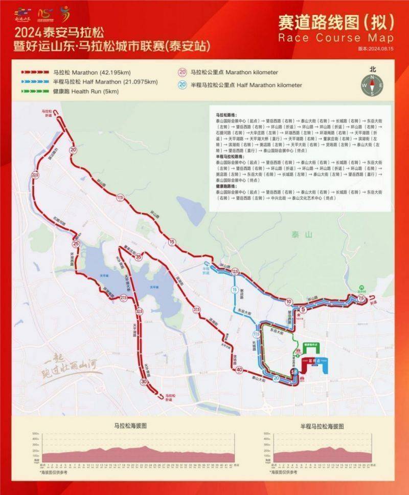 2024泰安马拉松路线图