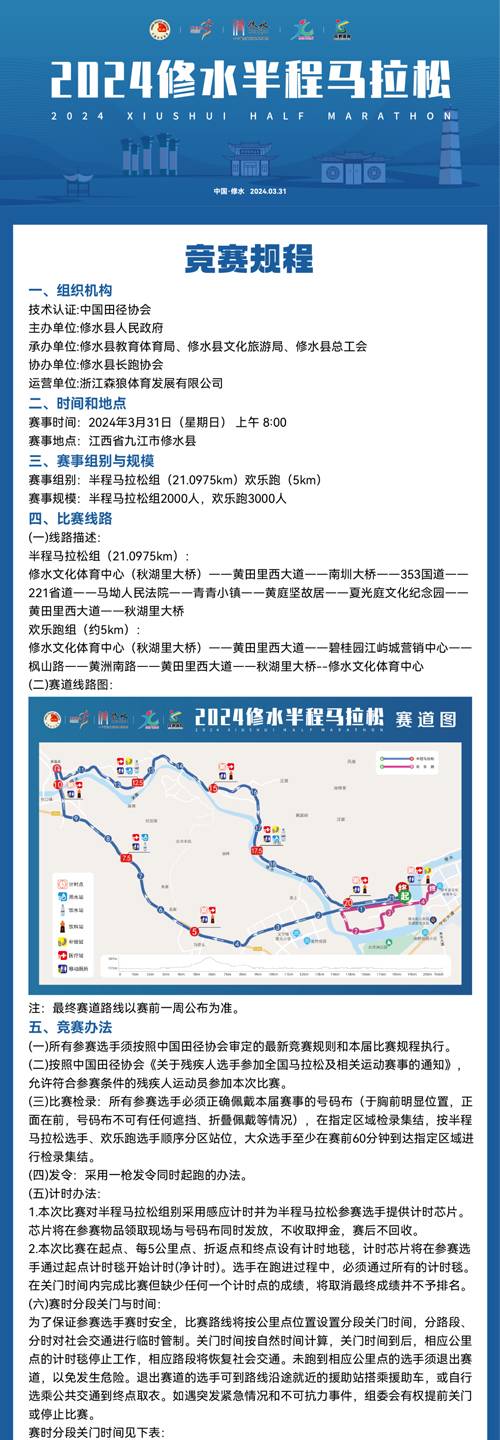2024修水半程马拉松(赛事规程)