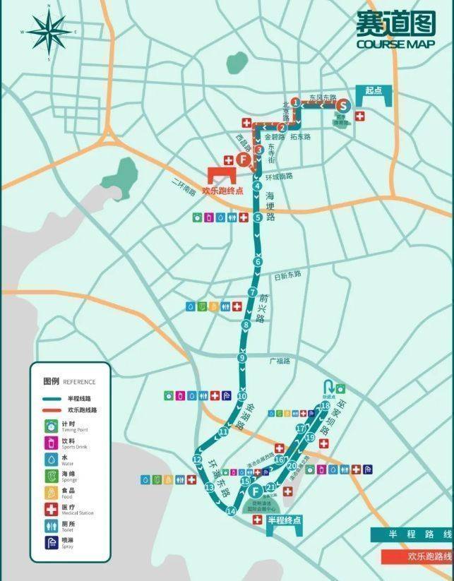 2024昆明半程马拉松欢乐跑路线图+路线