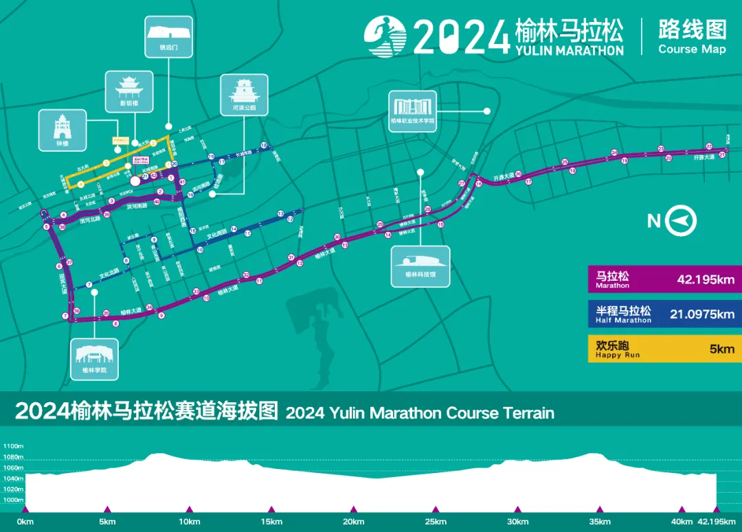 2024榆林马拉松比赛路线图