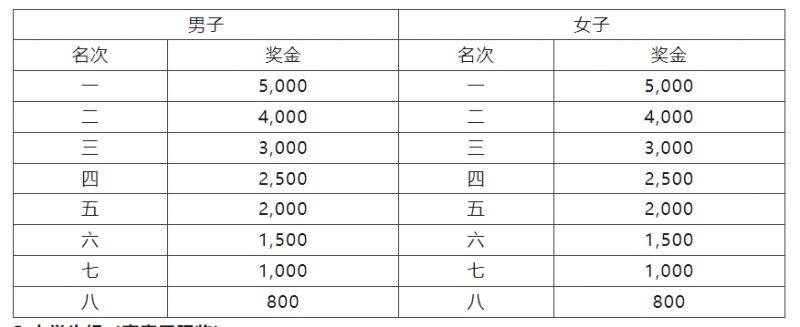 2024广州南沙（湾区）半程马拉松赛录取名次及奖励办法
