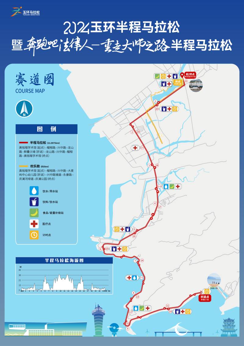 2024玉环半程马拉松暨“奔跑吧 法律人—重走大师之路”半程马拉松(赛事日历+人数+路线)（11）