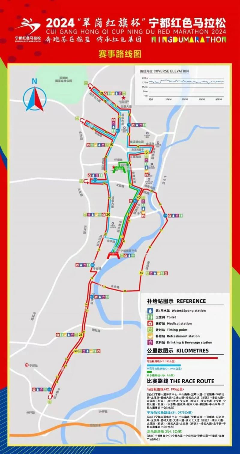 2024宁都红色马拉松赛比赛路线（附路线图）