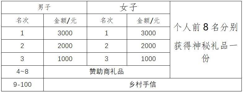 2025惠州汝湖乡村半程马拉松奖金额度
