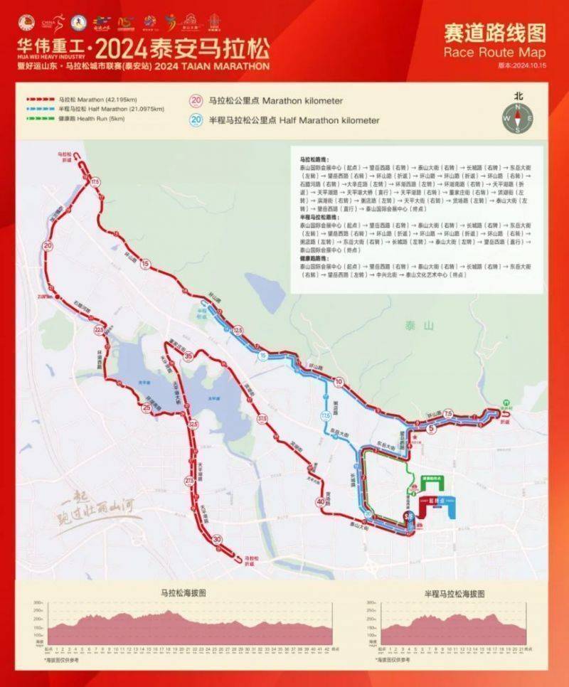 2024泰安马拉松比赛路线＋路线图
