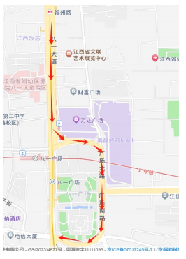 2024南昌马拉松抵达起点路线图（4）