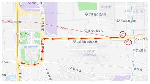 2024南昌马拉松抵达起点路线图（3）