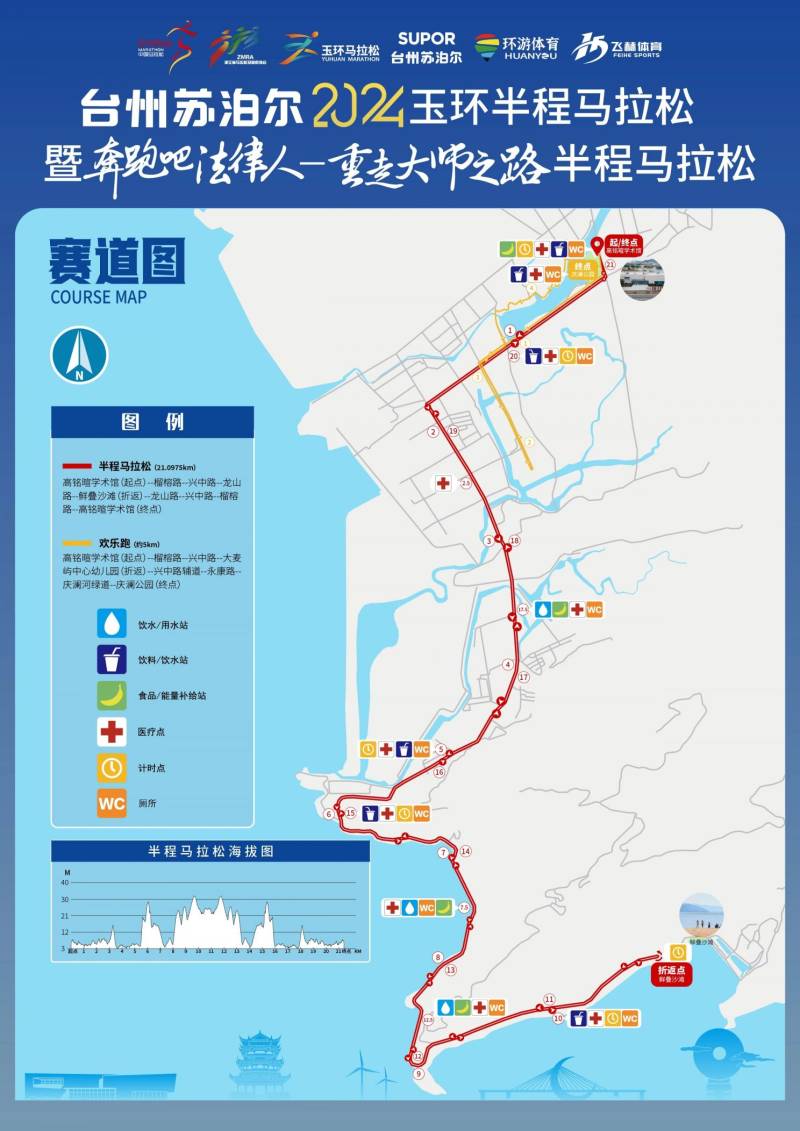 2024玉环半程马拉松赛道路线图
