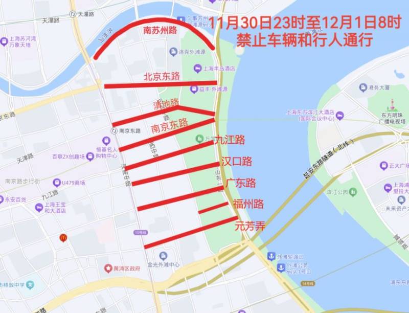上海马拉松交通管制路线图最新2024 上海马拉松交通管制路线图最新2024