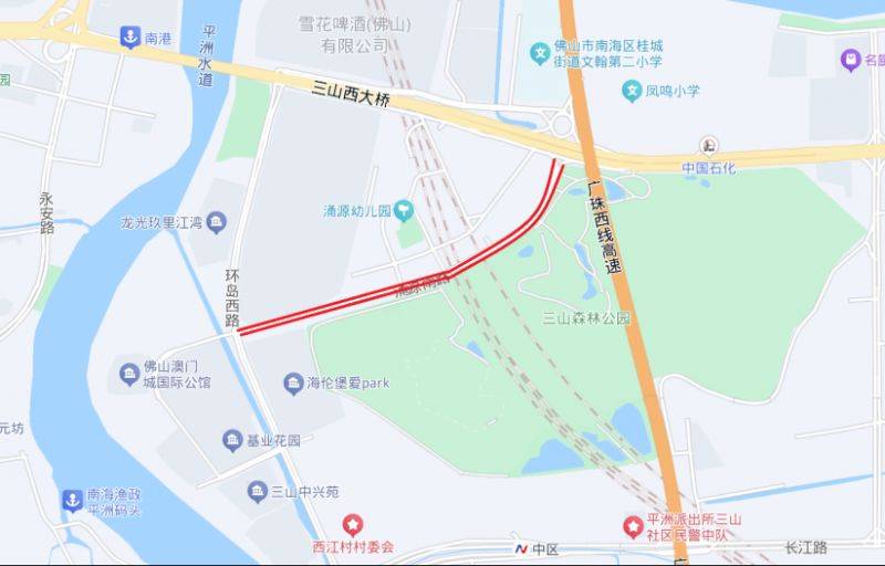 2024桂城三山环岛半程马拉松交通管制（路段+时间）（14）