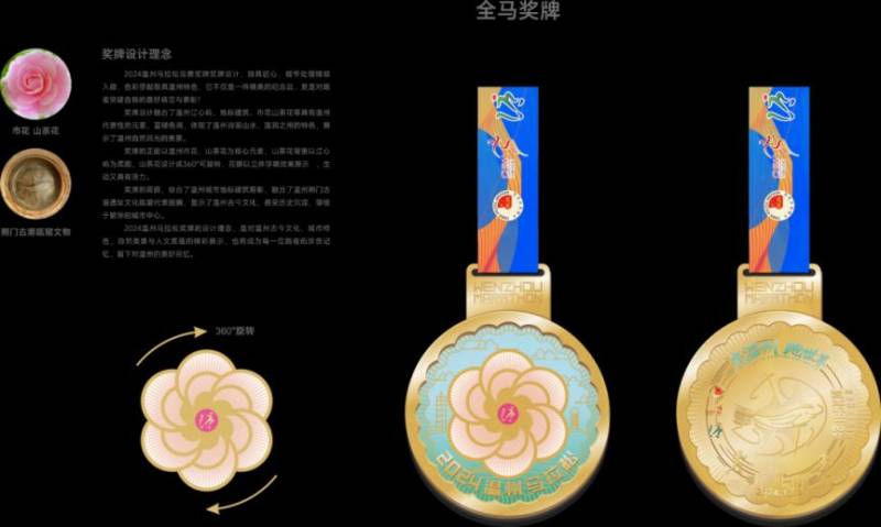 2024温州马拉松赛事奖牌图案
