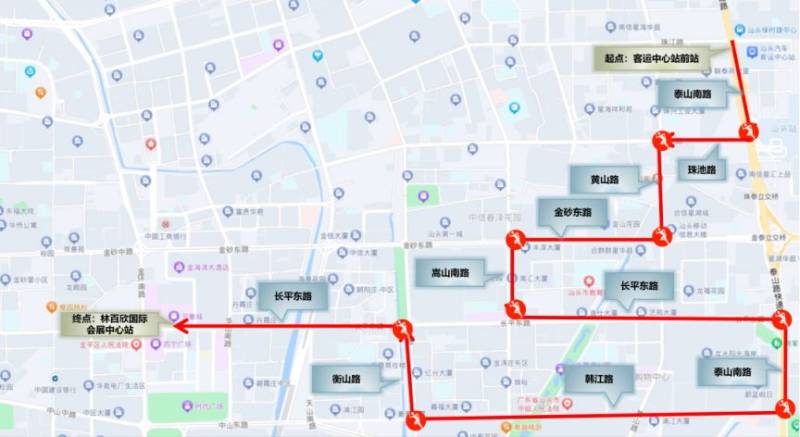 2024汕头马拉松接驳车路线图(5) 2024汕头马拉松接驳车路线图(5)