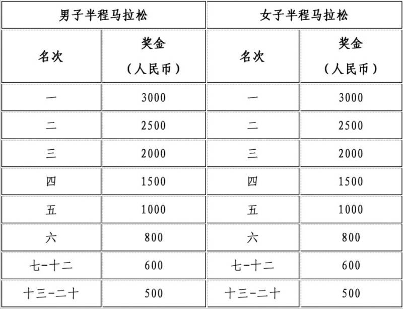 2025武汉空港国际商务新城半程马拉松奖金及奖牌发放办法