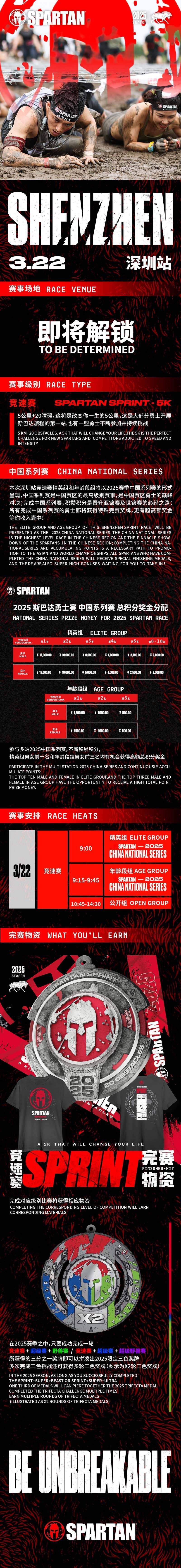 2025斯巴达勇士赛深圳站(赛事规程)