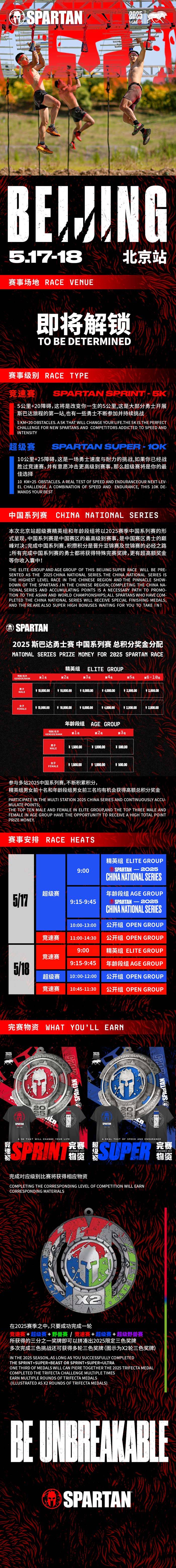2025斯巴达勇士赛北京站(赛事规程)
