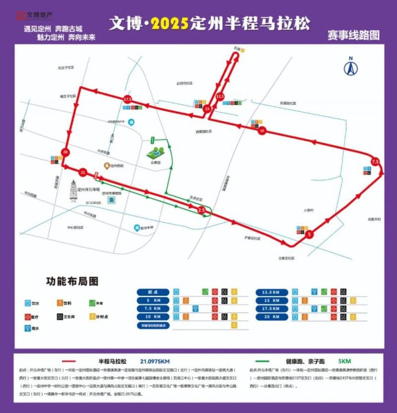2025定州半程马拉松比赛路线图