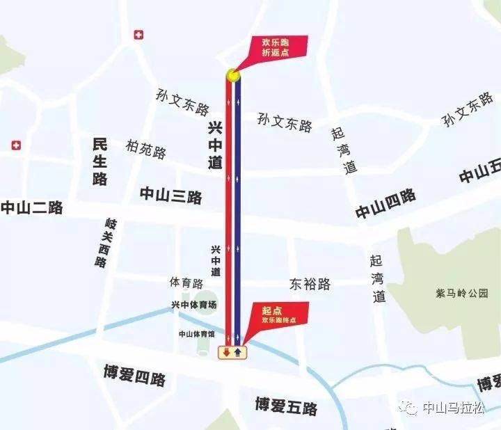 2017中山马拉松比赛线路(4) 2017中山马拉松比赛线路(4)