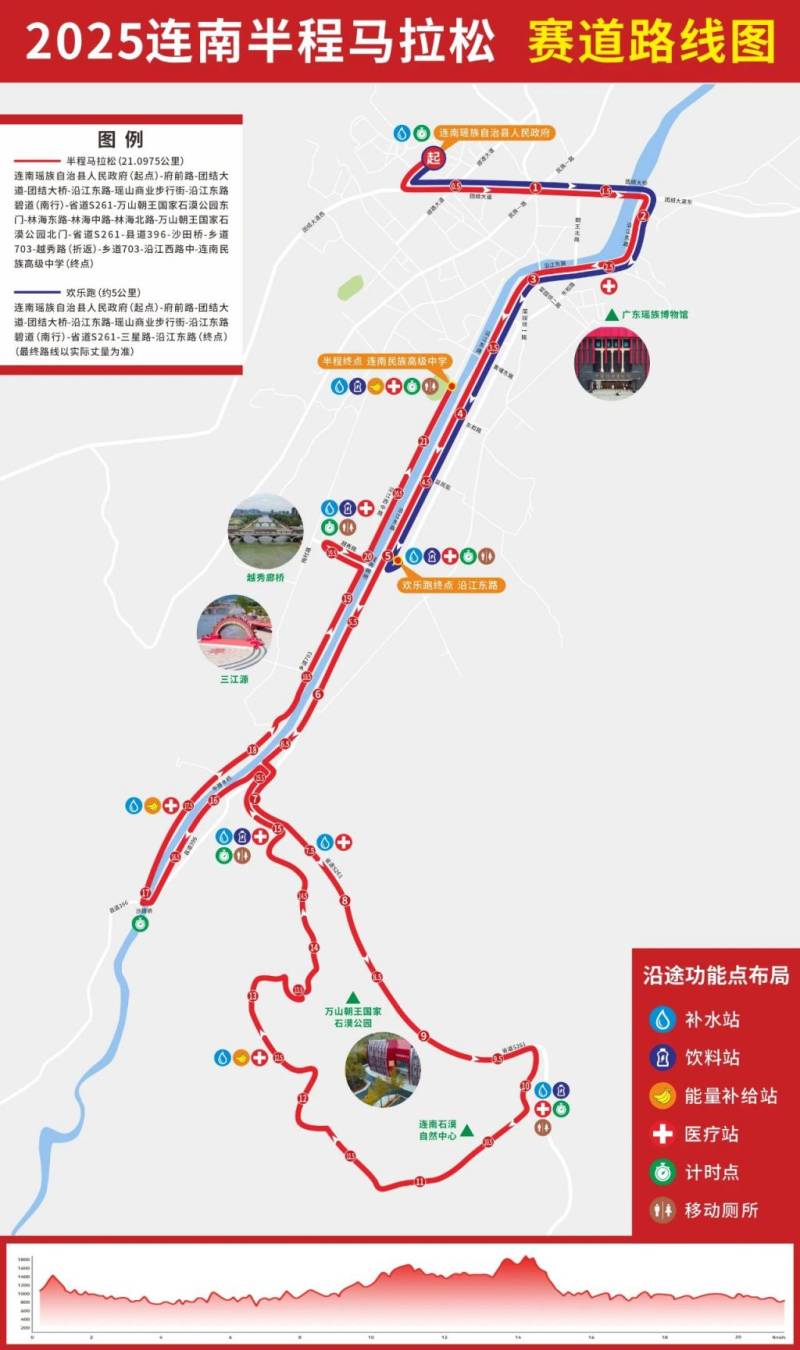 2025年清远连南半程马拉松赛路线图
