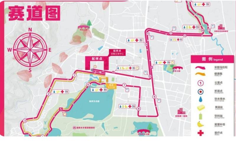 2025一心堂弥勒半程马拉松赛道图
