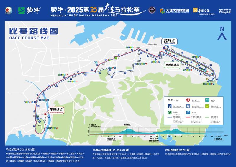2025大连马拉松路线图最新