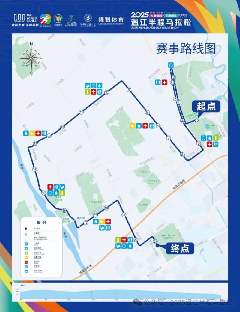 2025温江半程马拉松起终点+路线图