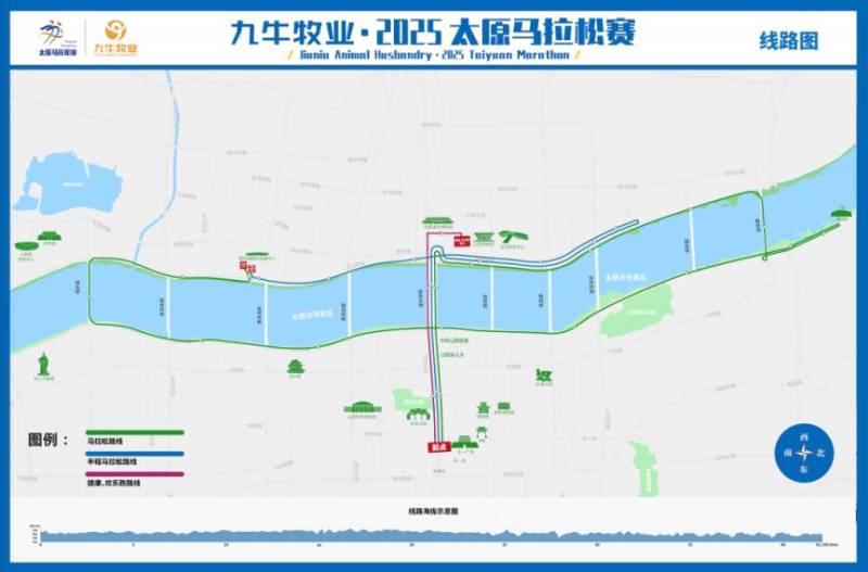太原马拉松比赛路线图一览
