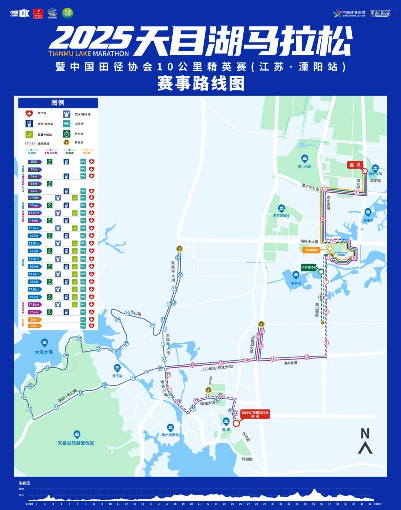 2025常州天目湖马拉松比赛时间+地点+路线(附图)