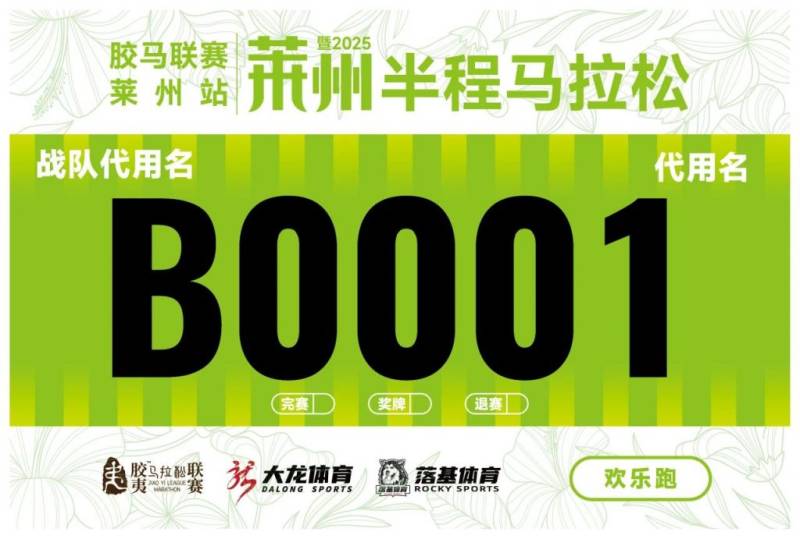 2025莱州半程马拉松自主选号（4）