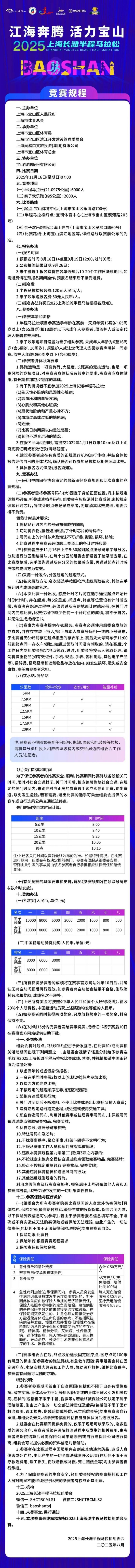 2025上海长滩半程马拉松竞赛规程