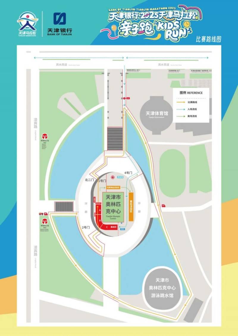 2025天津马拉松亲子跑比赛路线图