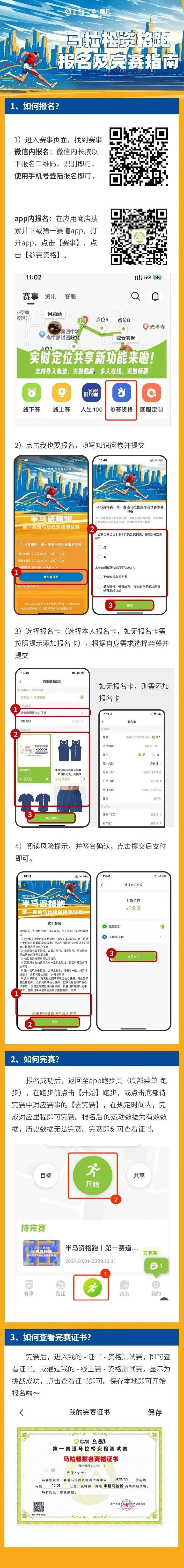 第一赛道马拉松资格赛报名及完赛指南