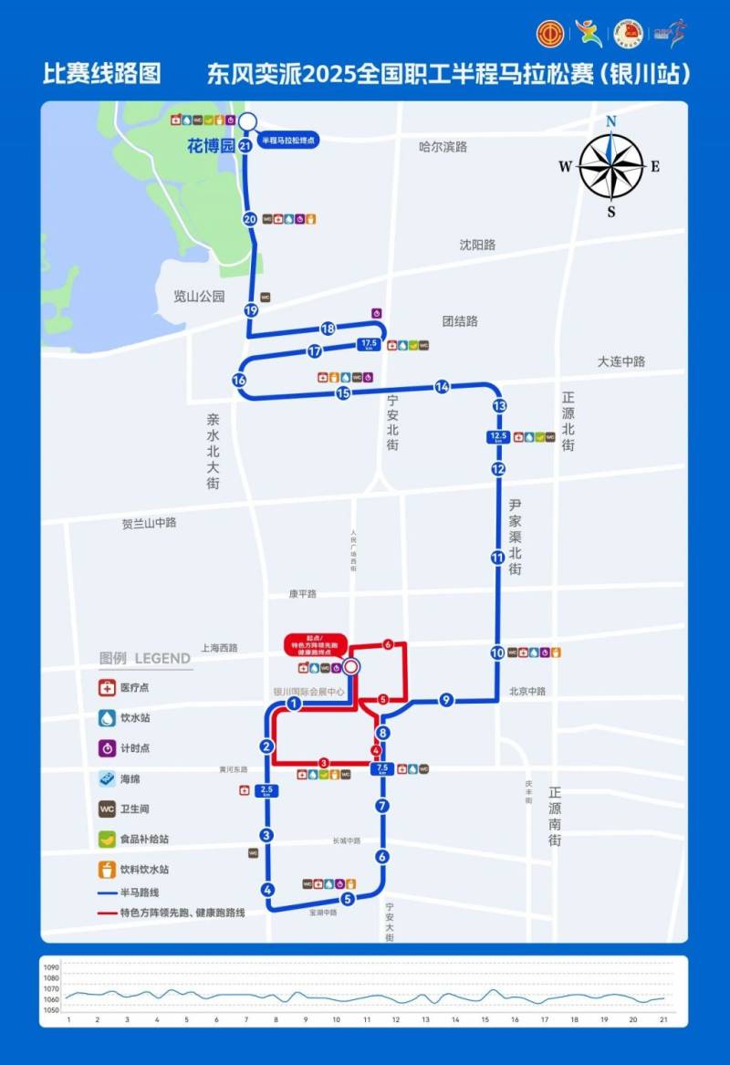 2025全国职工半程马拉松赛(银川站)比赛路线