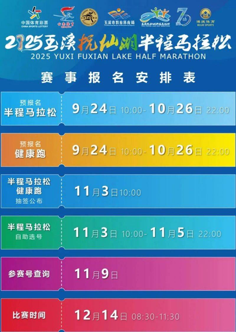 2025抚仙湖半程马拉松比赛（竞赛项目+时间）