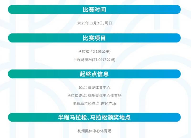 2025杭州马拉松参赛攻略(赛事日程+起点地图+赛前提醒) 2025杭州马拉松参赛攻略(赛事日程+起点地图+赛前提醒)