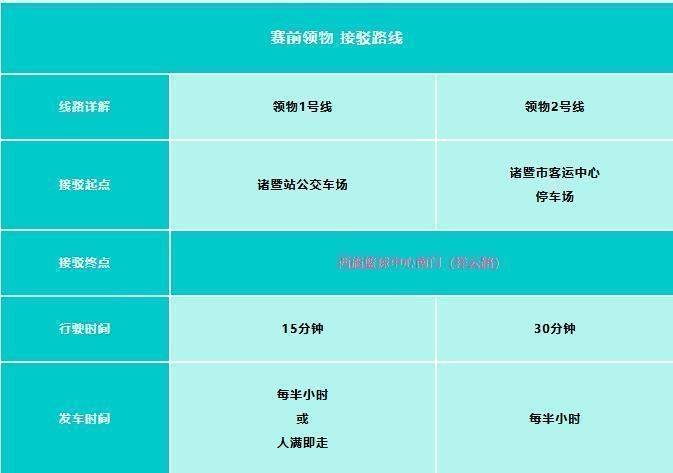 2025年绍兴诸暨西施半程马拉松选手免费接驳车线路汇总