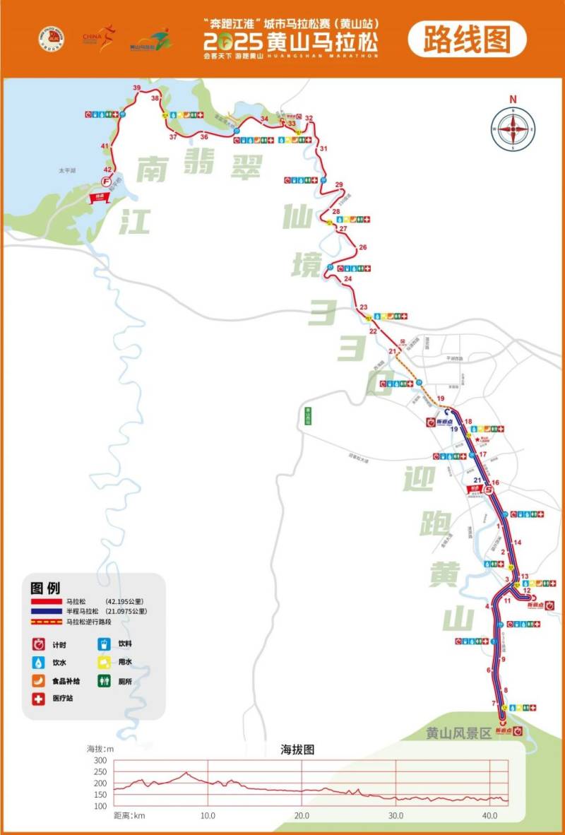 2025黄山马拉松路线图一览(最新) 2025黄山马拉松路线图一览(最新)
