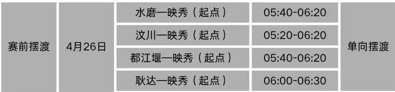 2026汶川马拉松免费摆渡车乘车指南(预约+上车点+路线+时间)（3）